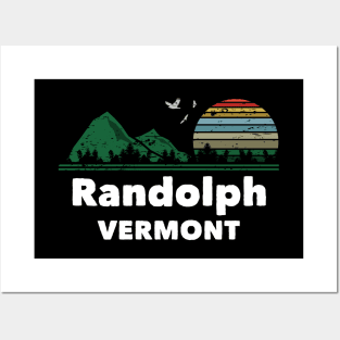 Mountain Sunset Flying Birds Outdoor Randolph Vermont Posters and Art